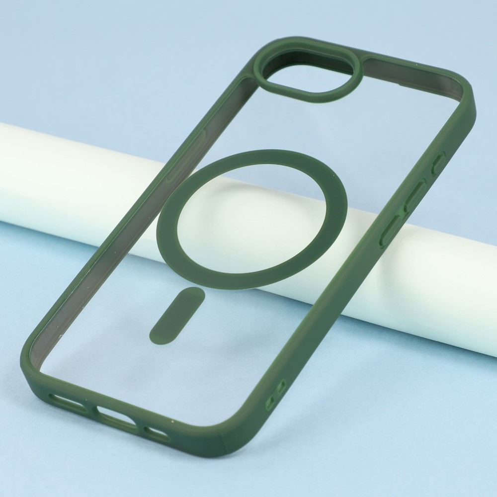 Matte gelový obal s podporou MagSafe na iPhone 16e - zelený