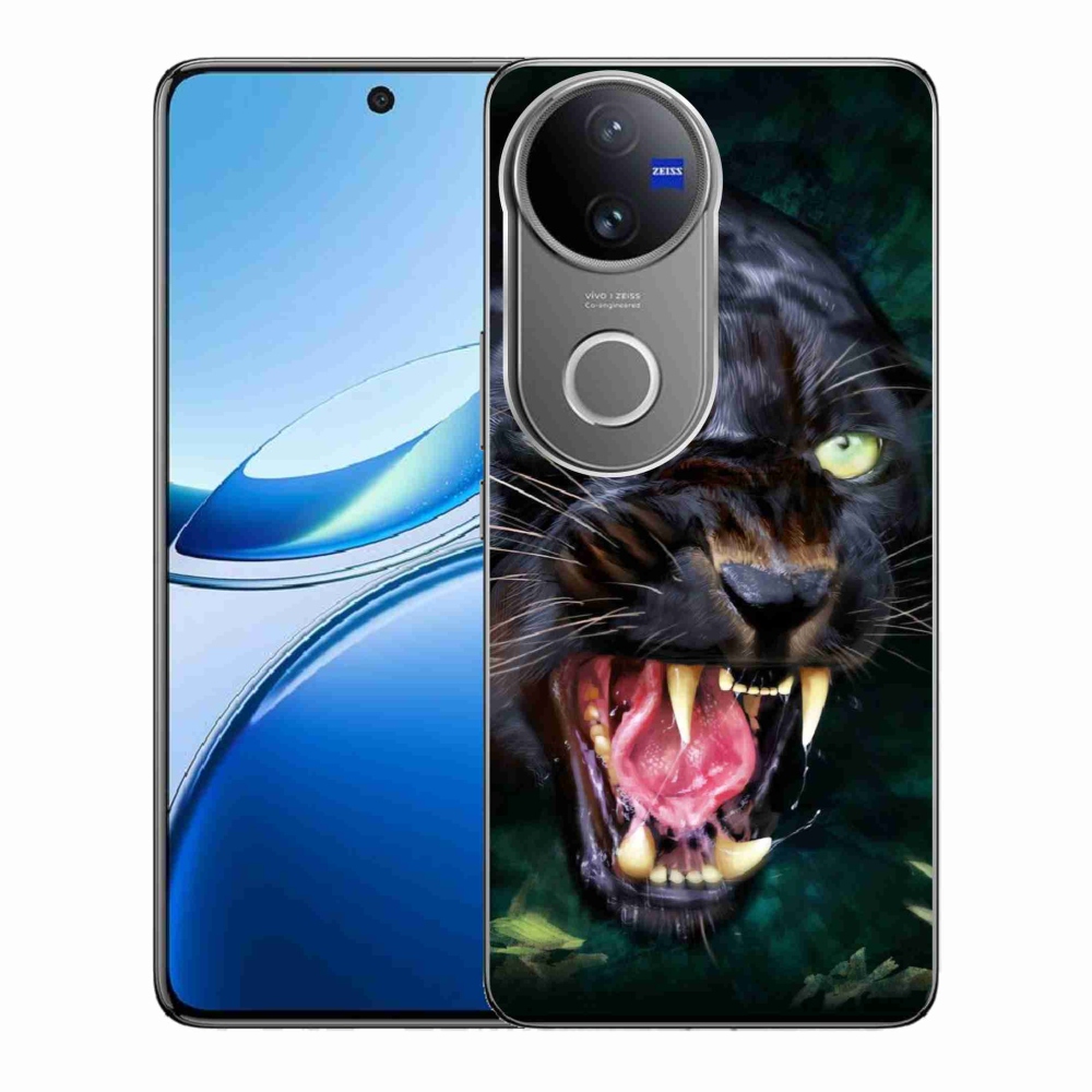 Gelový kryt mmCase na Vivo V50 5G - rozzuřený černý panter