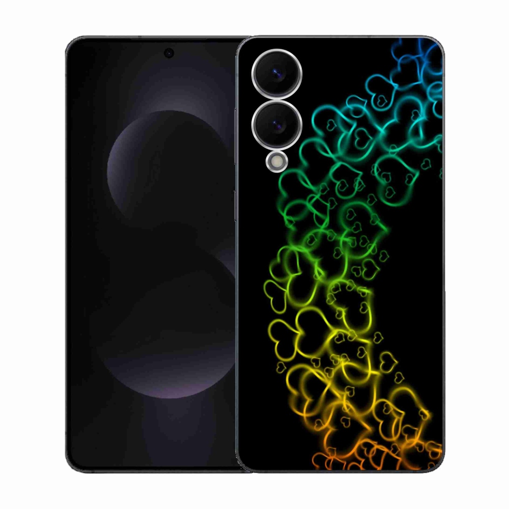 Gelový kryt mmCase na Samsung Galaxy S25 Edge - barevná srdíčka
