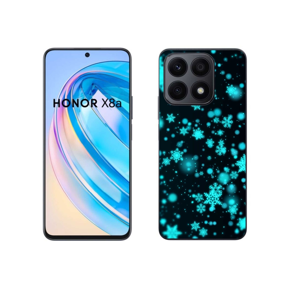 Gelový kryt mmCase na Honor X8a - sněhové vločky 1