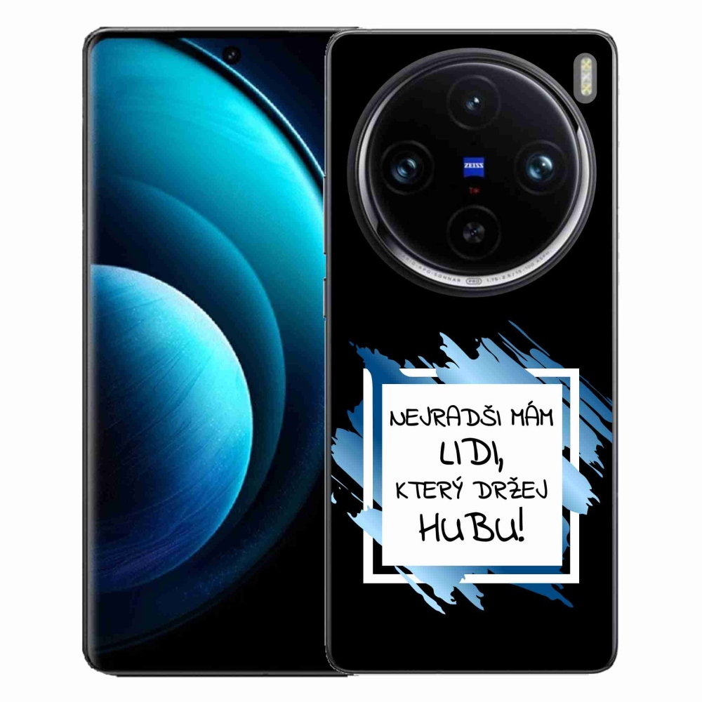 Gelový kryt mmCase na Vivo X100 Pro 5G - vtipný text 7 bíločerné pozadí