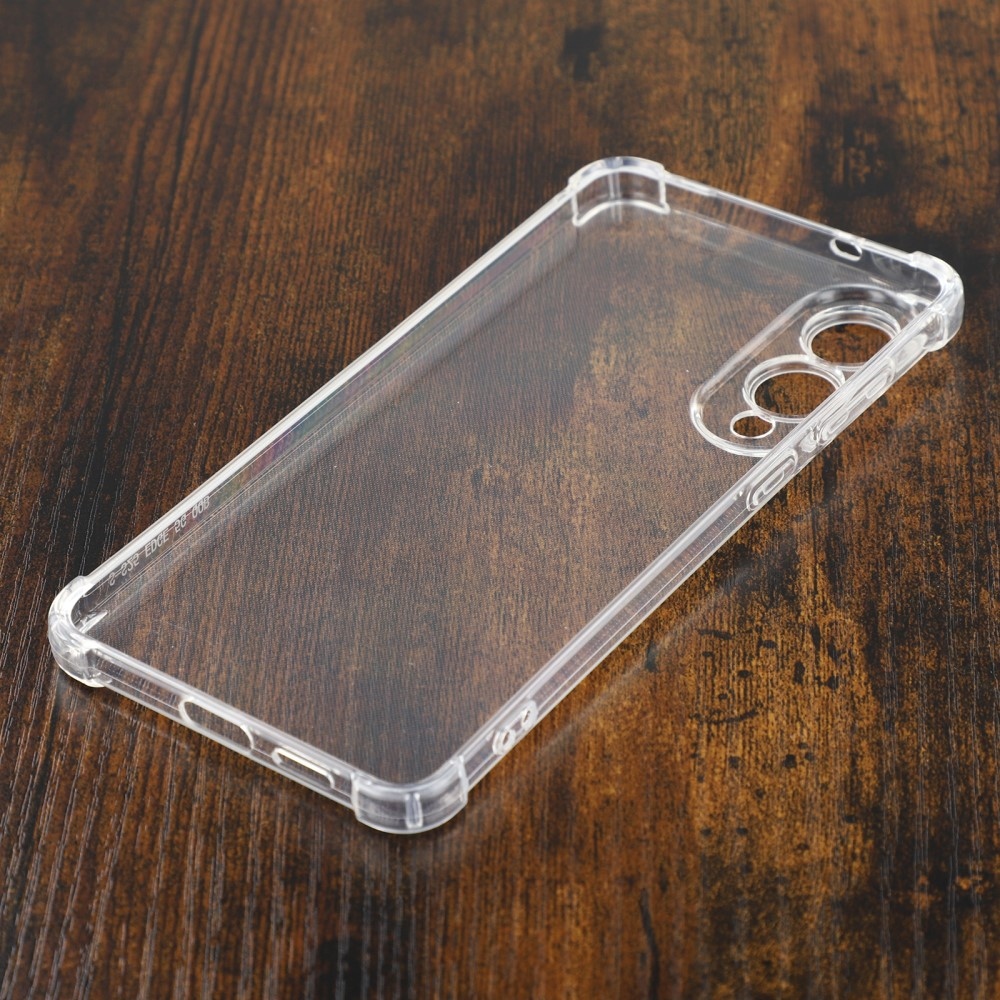 Průhledný gelový obal s vyztuženými rohy na Samsung Galaxy S25 Edge