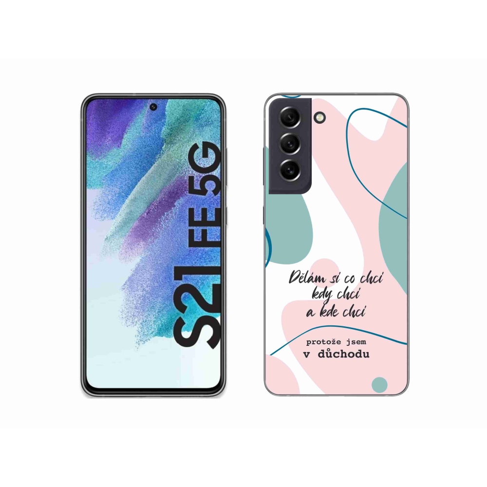 Gelový kryt mmCase na Samsung Galaxy S21 FE 5G - vtipný text 10 bílé pozadí
