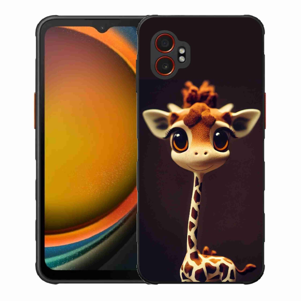 Gelový kryt mmCase na Samsung Galaxy Xcover 7 Pro - malá žirafa