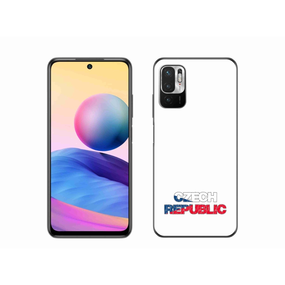Gelový kryt mmCase na Xiaomi Redmi Note 10 5G - Czech Republic bílé pozadí