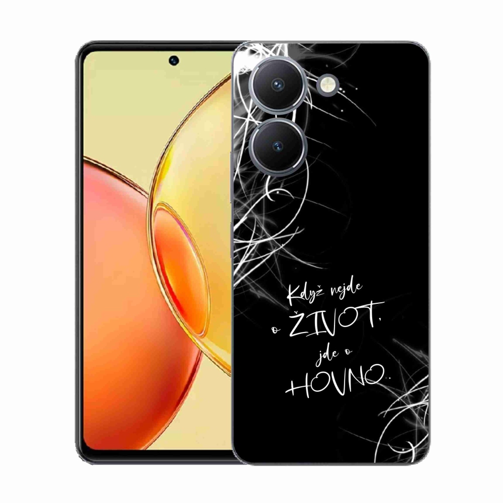 Gelový kryt mmCase na Vivo Y36 - vtipný text 16 černé pozadí