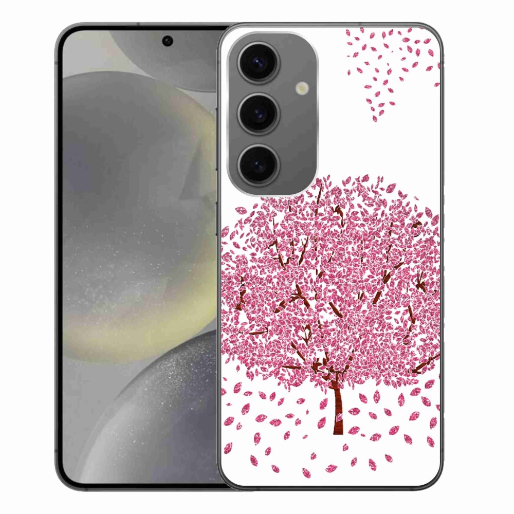 Gelový kryt mmCase na Samsung Galaxy S24+ - kreslený strom s listy