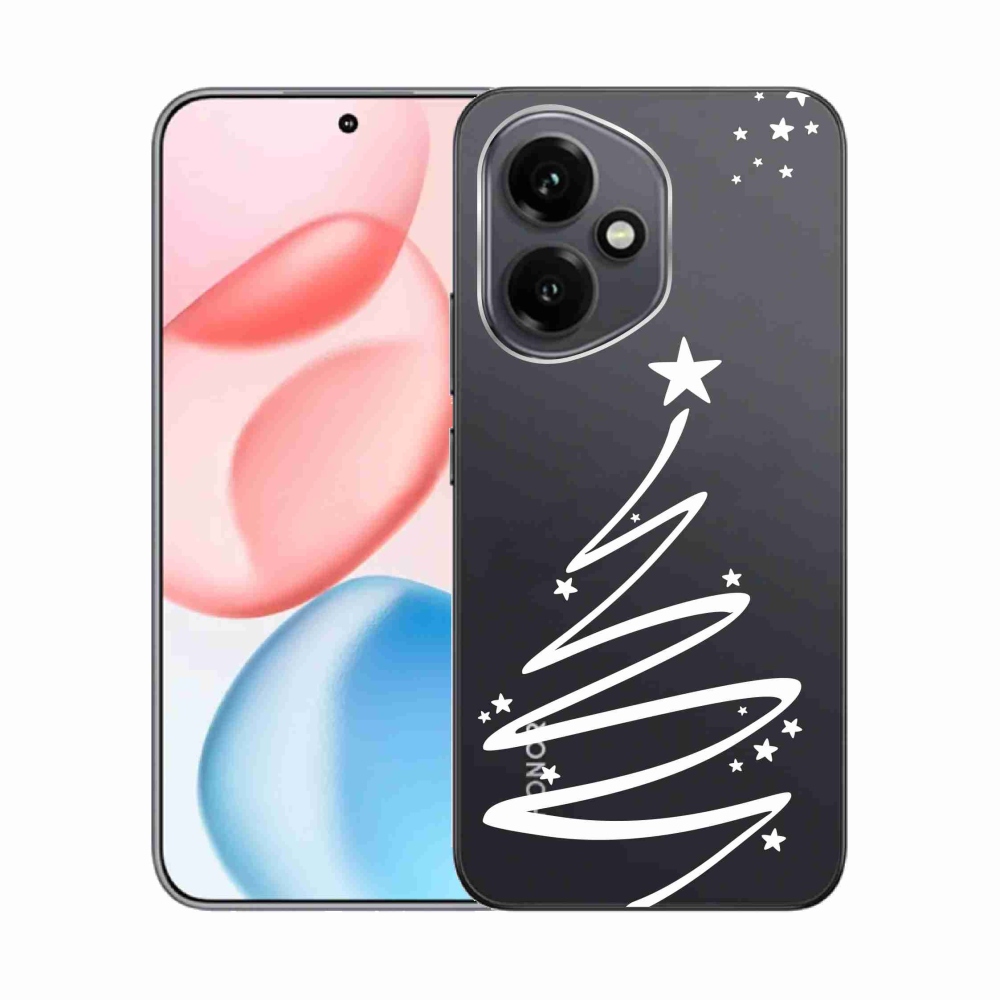 Gelový kryt mmCase na Honor 400 - bílý stromeček na průhledném pozadí
