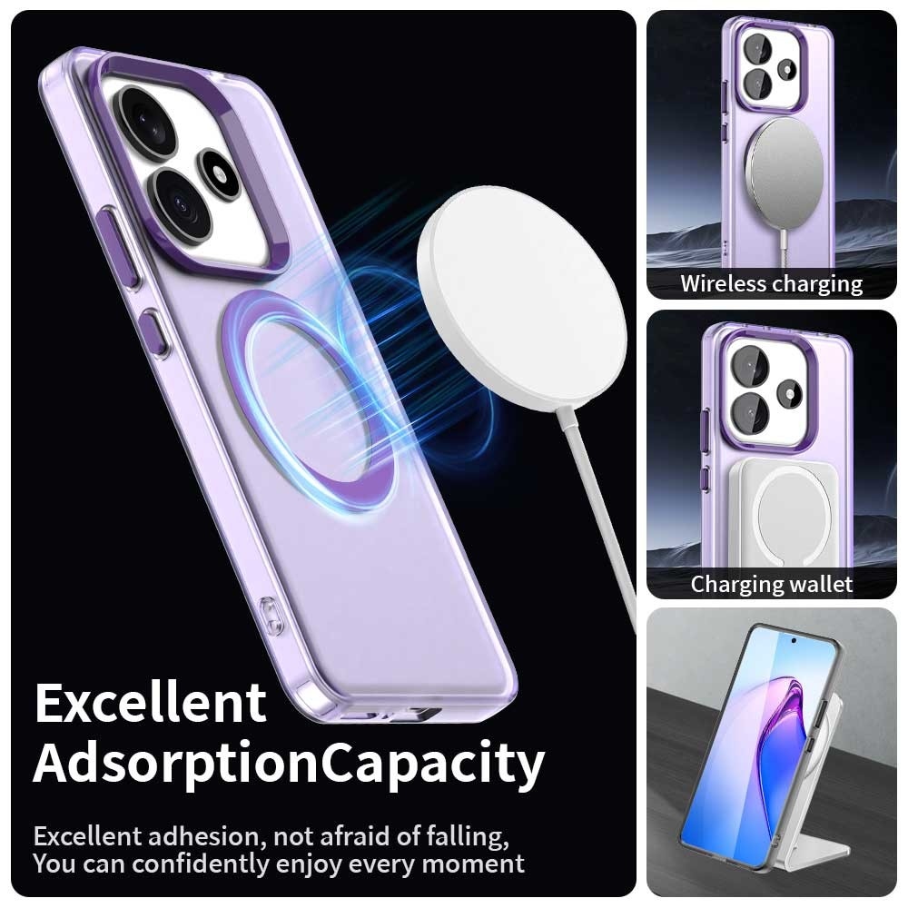 Candy gelový obal s MagSafe na Xiaomi Redmi Note 14 5G - fialový