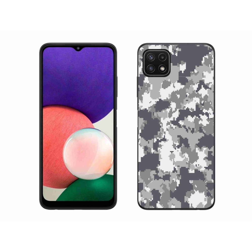 Gelový kryt mmCase na Samsung Galaxy A22 5G - maskáčový vzor 2