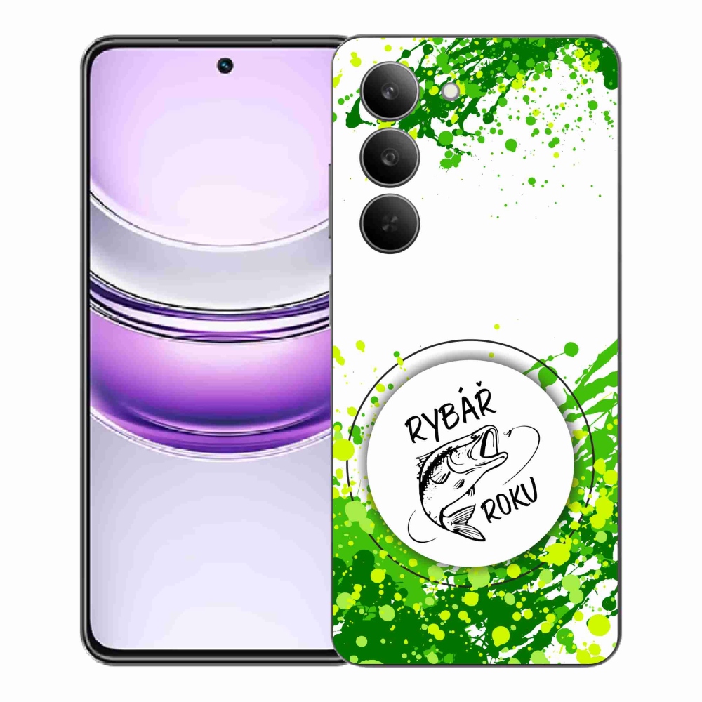 Gelový kryt mmCase na Realme 14x 5G - rybář roku bílé pozadí