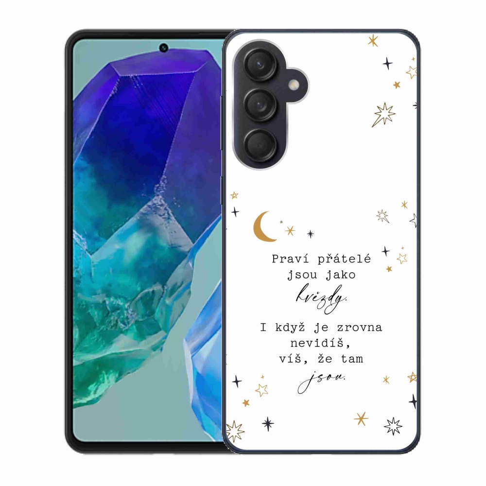 Gelový kryt mmCase na Samsung Galaxy M55 5G - citát 6 bílé pozadí