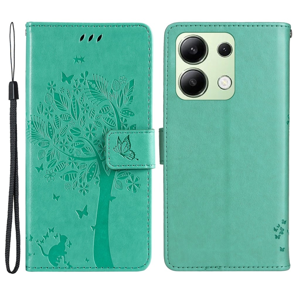 Trees knížkové pouzdro na Xiaomi Redmi Note 13 - modrozelené