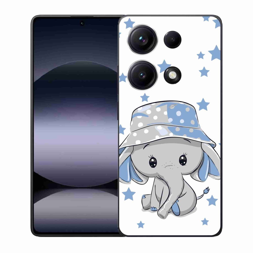 Gelový kryt mmCase na Xiaomi Redmi Note 14S - modrý slon