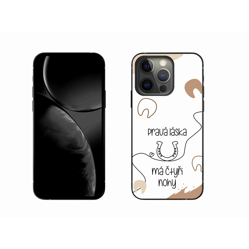 Gelový kryt mmCase na iPhone 13 Pro 6.1 - koňský motiv bílé pozadí