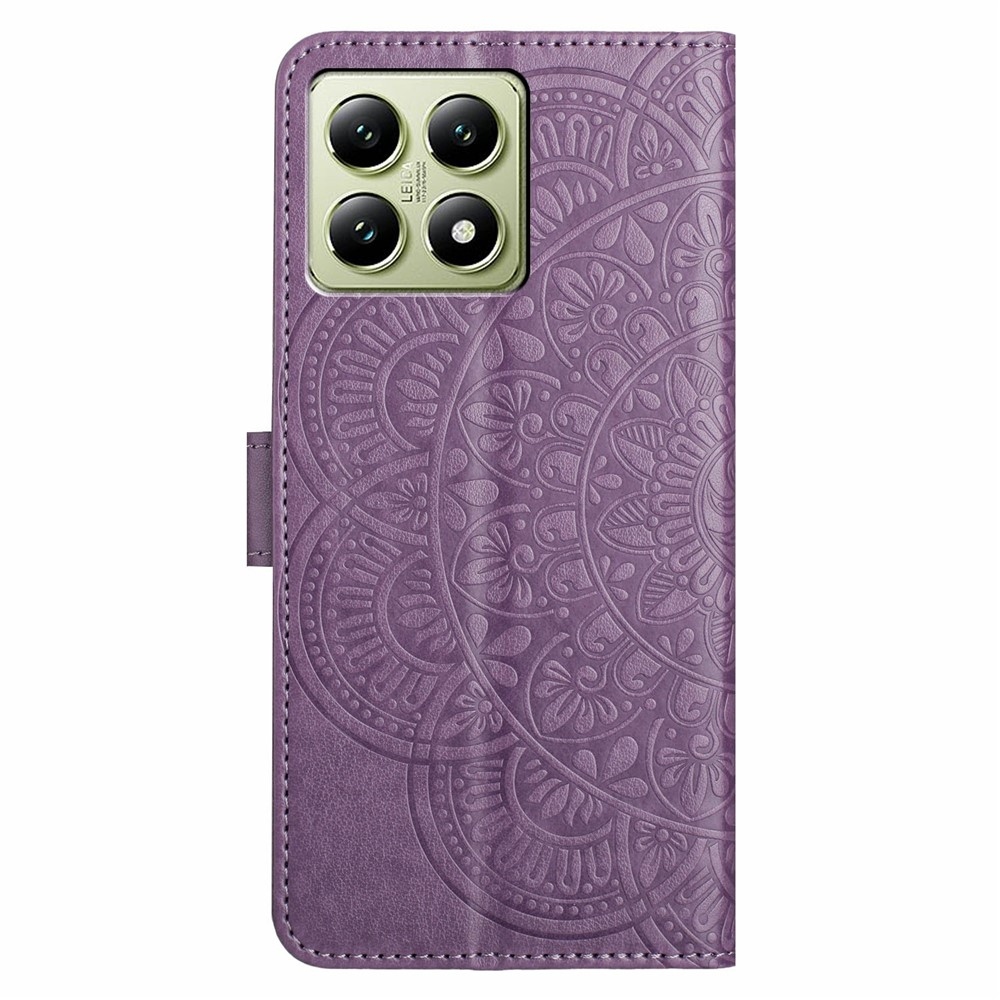 Mandala knížkové pouzdro na Xiaomi 15T - fialové
