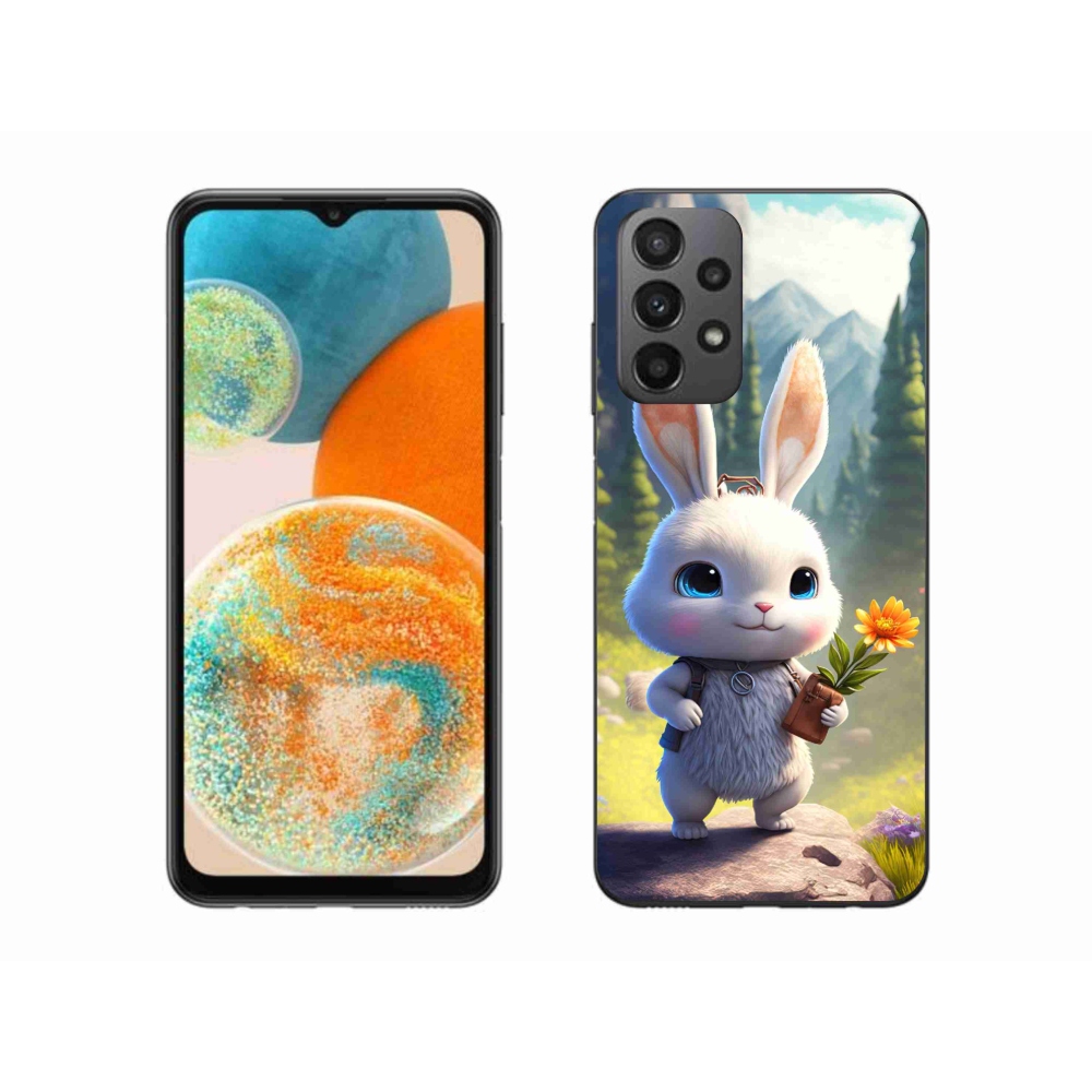 Gelový kryt mmCase na Samsung Galaxy A23 4G/5G - roztomilý králíček