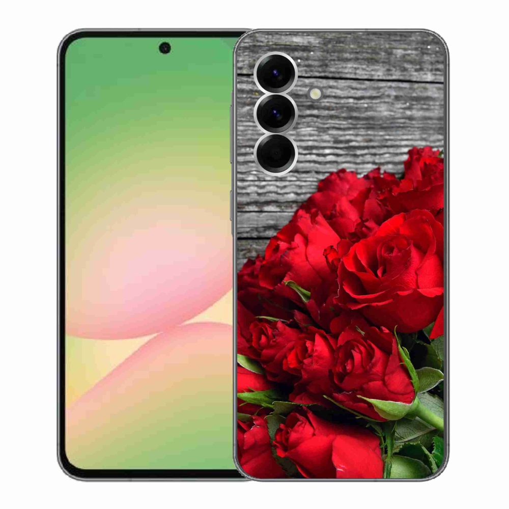 Gelový kryt mmCase na Samsung Galaxy A56 5G - červené růže