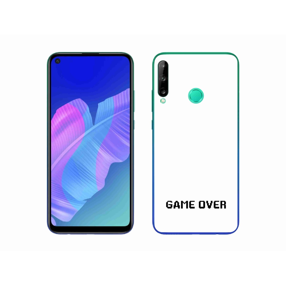Gelový kryt mmCase na Huawei P40 Lite E - game over bílé pozadí