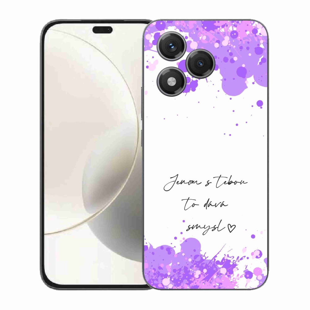 Gelový kryt mmCase na Honor 400 Lite - zamilovaný text bílé pozadí