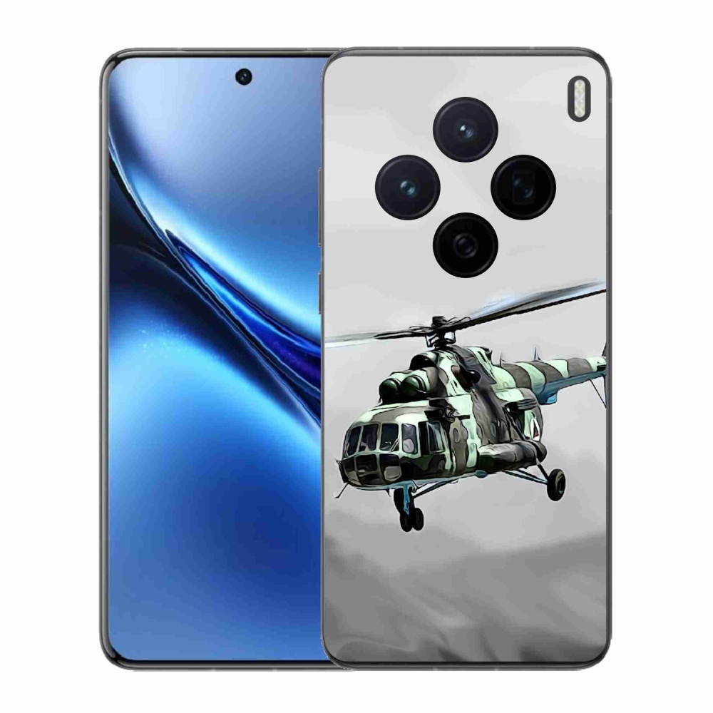 Gelový kryt mmCase na Vivo X200 5G - vojenský vrtulník