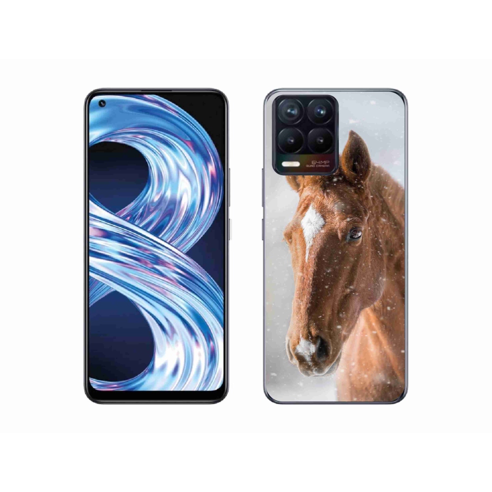 Gelový kryt mmCase na Realme 8 Pro - hnědý kůň 2