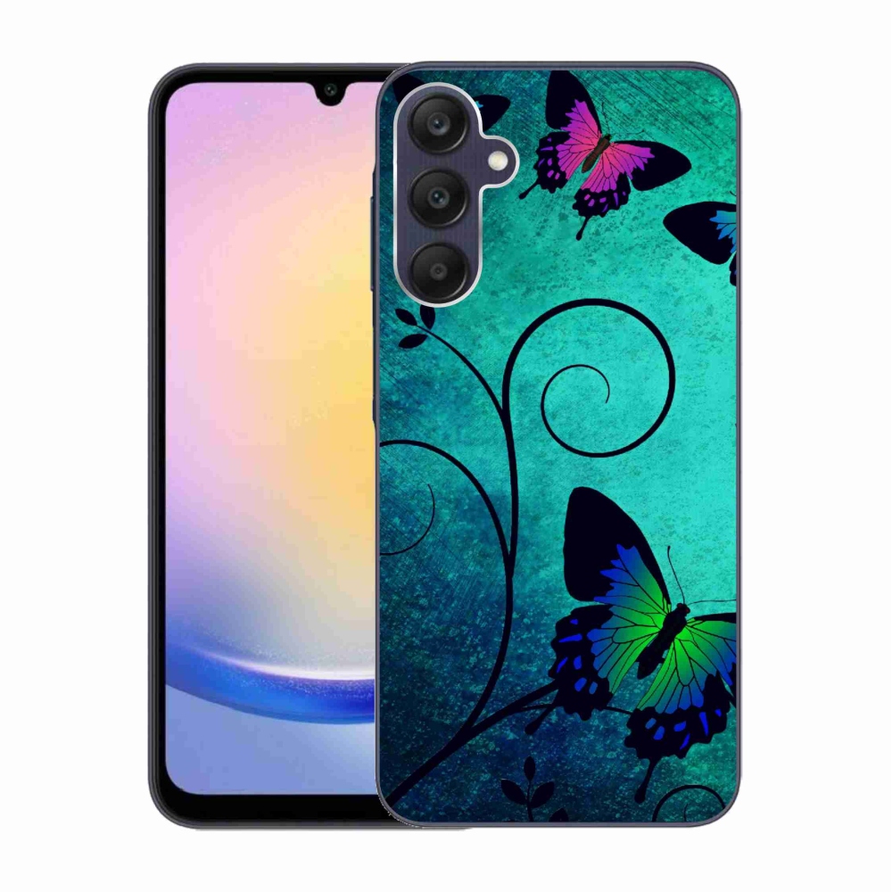Gelový kryt mmCase na Samsung Galaxy A25 5G - barevní motýli