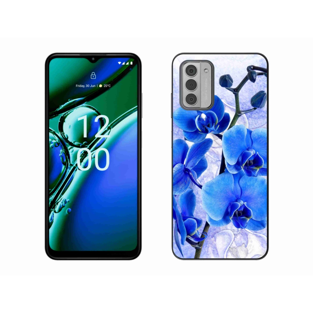 Gelový kryt mmCase na Nokia G42 - modré květy