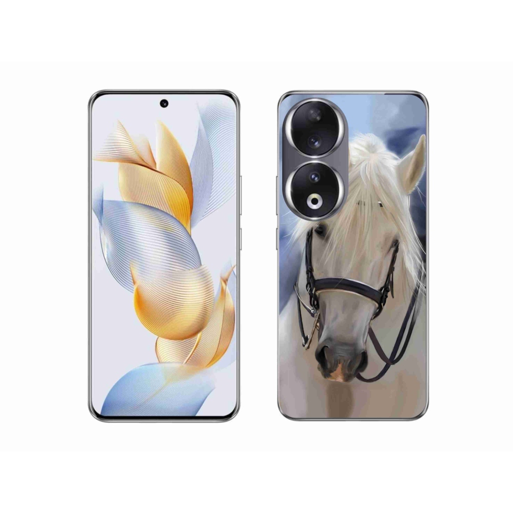Gelový kryt mmCase na Honor 90 - bílý kůň