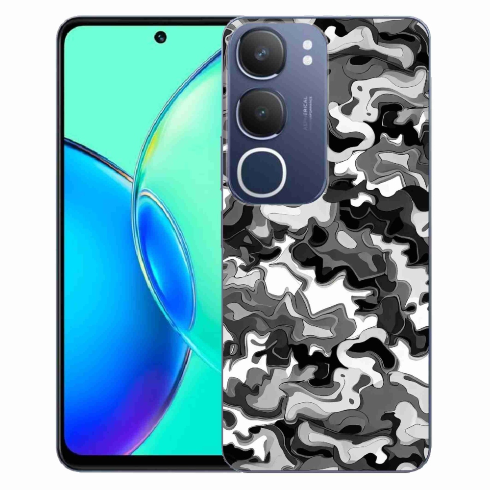 Gelový kryt mmCase na Vivo Y19s - maskáčový vzor 3