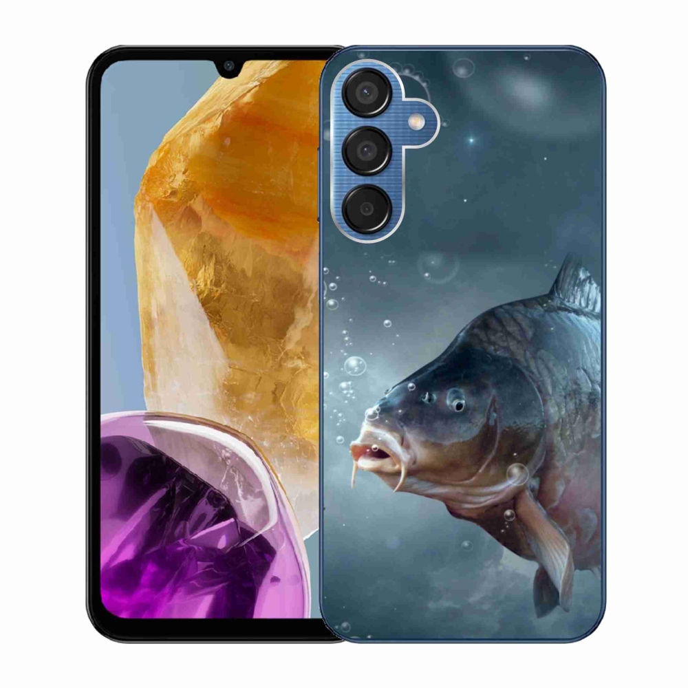 Gelový kryt mmCase na Samsung Galaxy M15 5G - kapr a bublinky