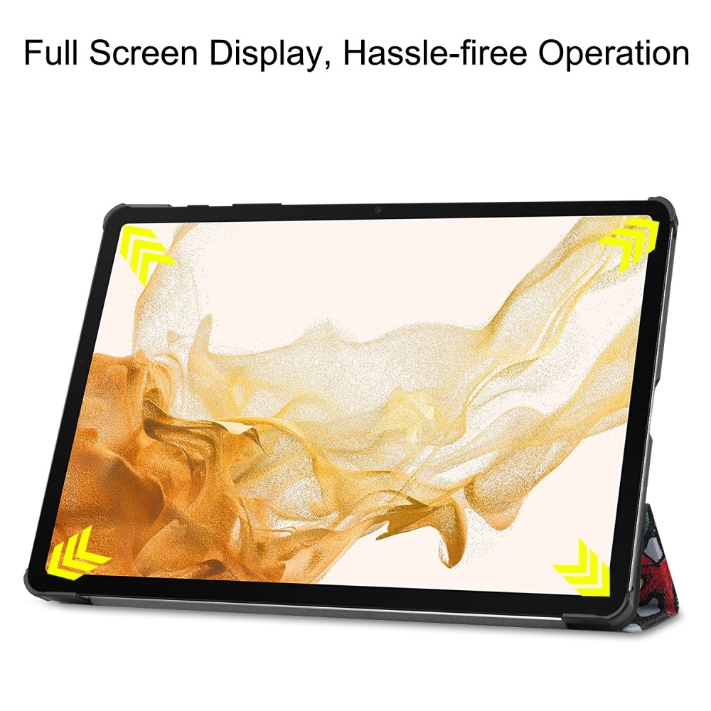 Print chytré zavírací pouzdro na Samsung Galaxy Tab S9+/Tab S10+ - jednorožec