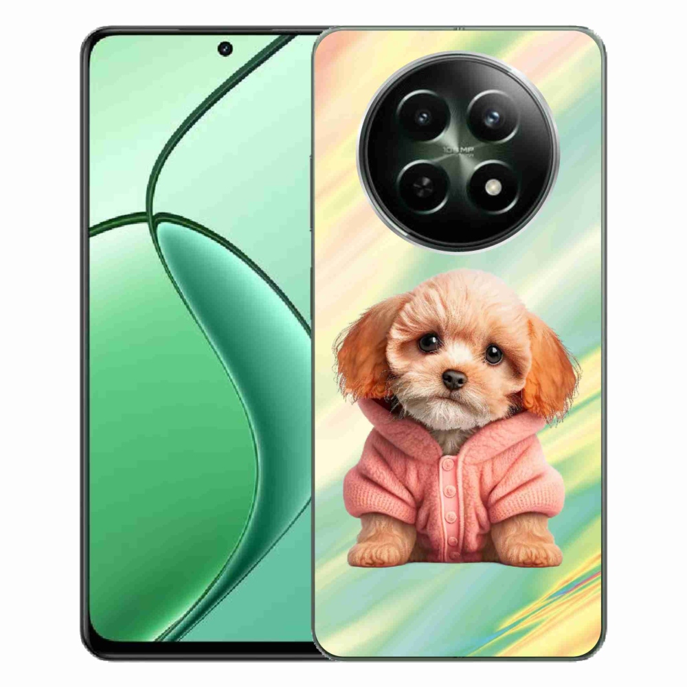 Gelový kryt mmCase na Realme 12 5G/12x 5G - štěně ve svetru
