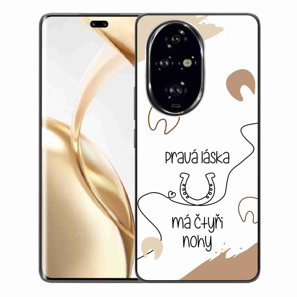 Gelový kryt mmCase na Honor 200 Pro 5G - koňský motiv bílé pozadí