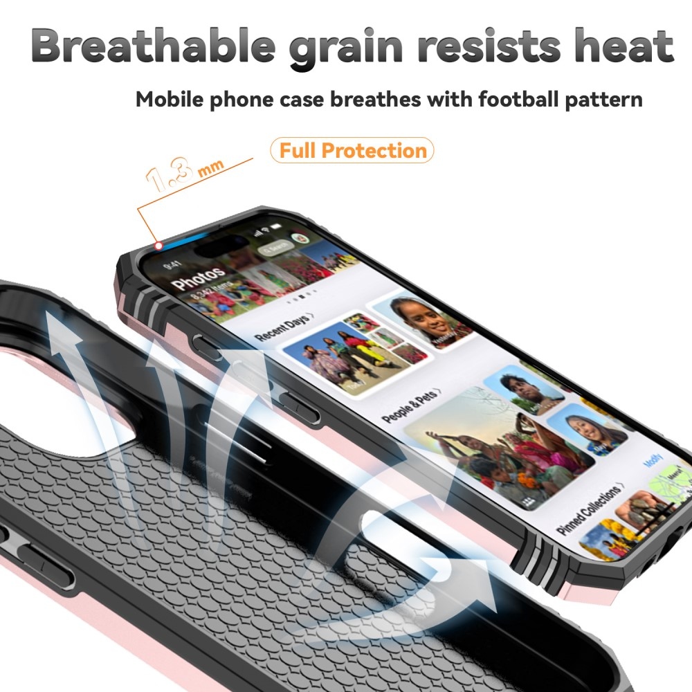 Slide odolný kryt na iPhone 16 - růžovozlatý