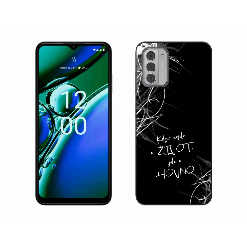 Gelový kryt mmCase na Nokia G42 - vtipný text 16 černé pozadí
