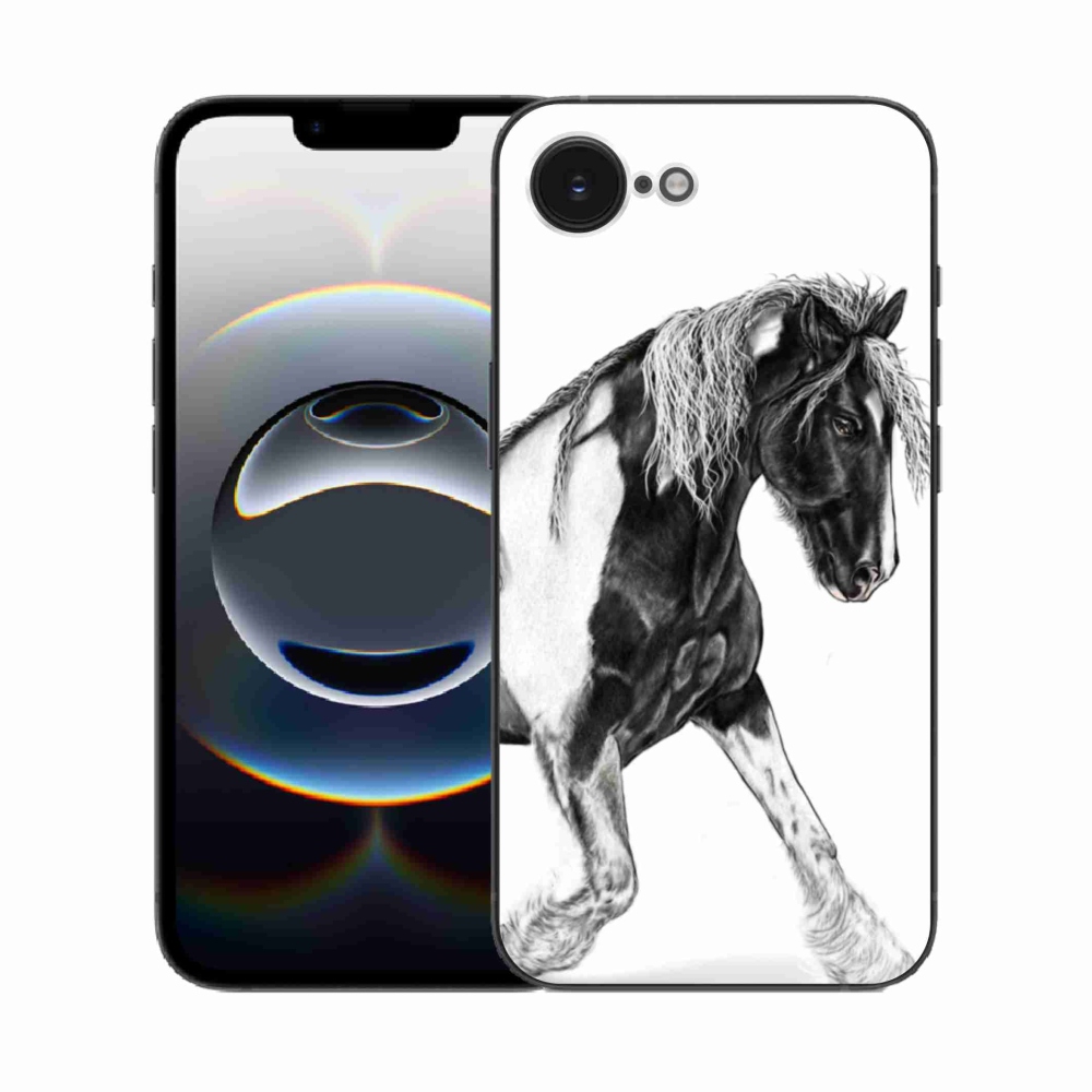Gelový kryt mmCase na iPhone 16e - kůň