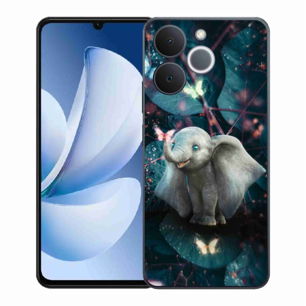 Gelový kryt mmCase na Realme Note 70T - roztomilý slon