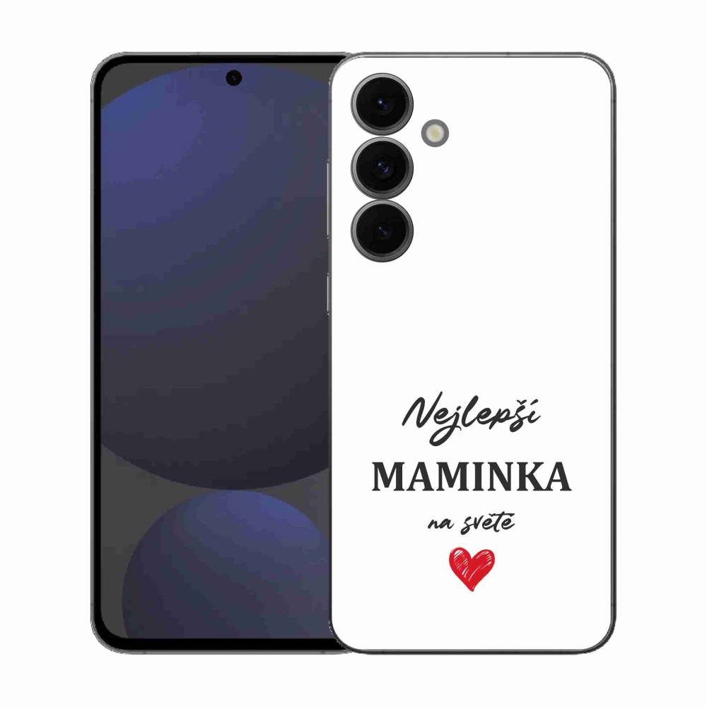 Gelový kryt mmCase na Samsung Galaxy S25 FE - nejlepší maminka 1 bílé pozadí