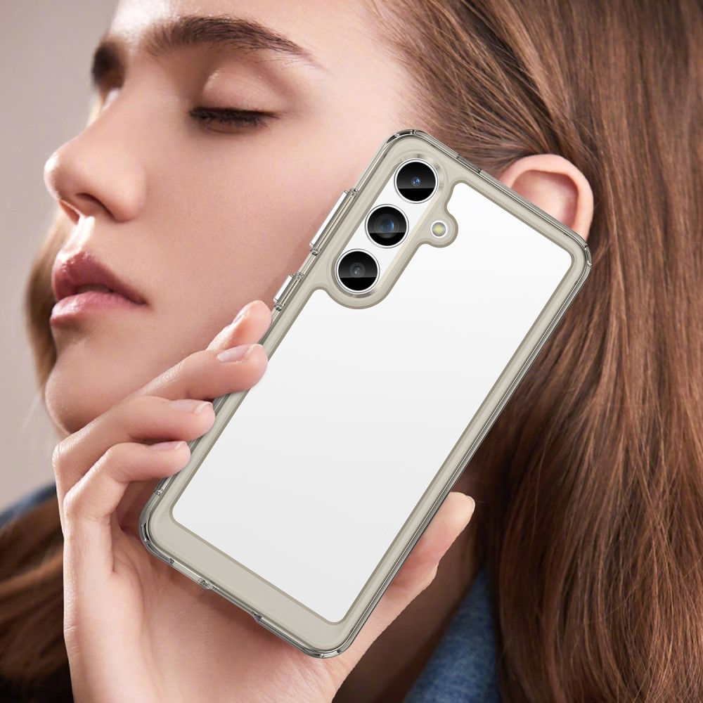 Gelový obal s pevnými zády na Samsung Galaxy S24 - šedý
