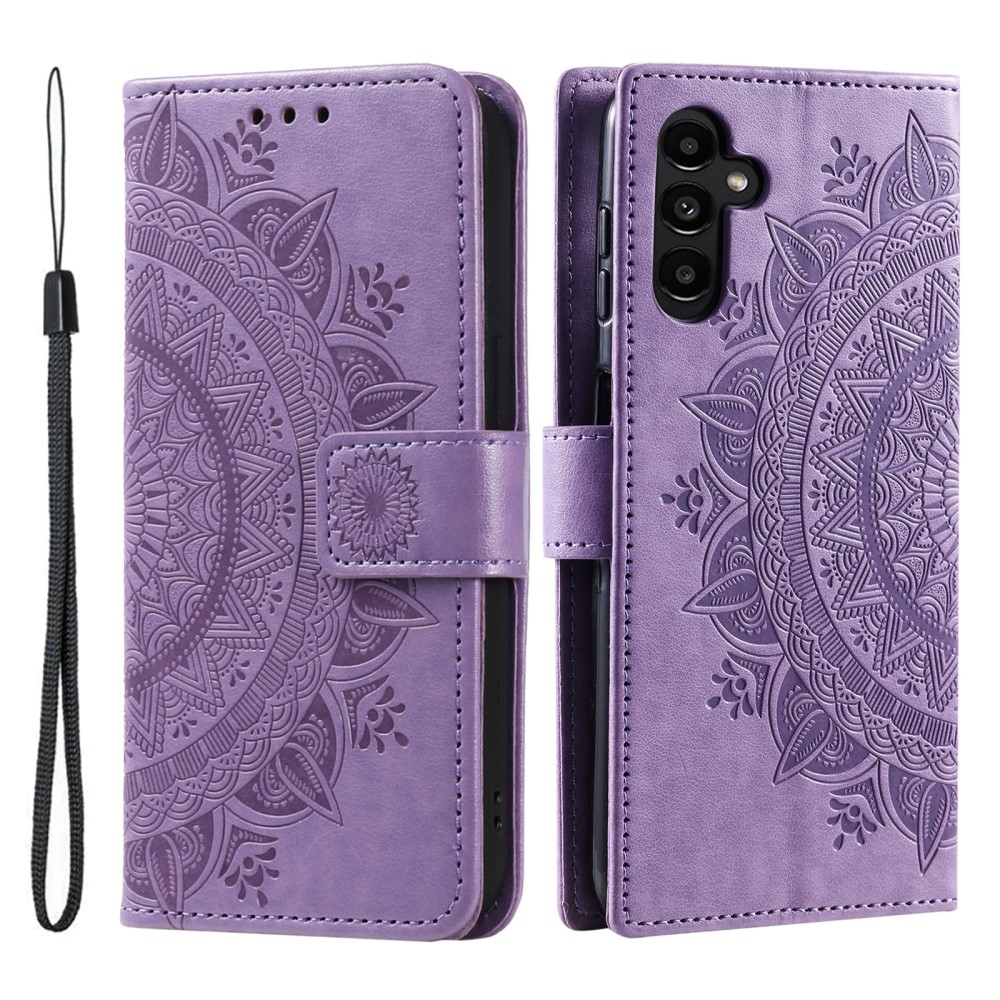 Mandala knížkové pouzdro na Samsung Galaxy A26 5G - fialové