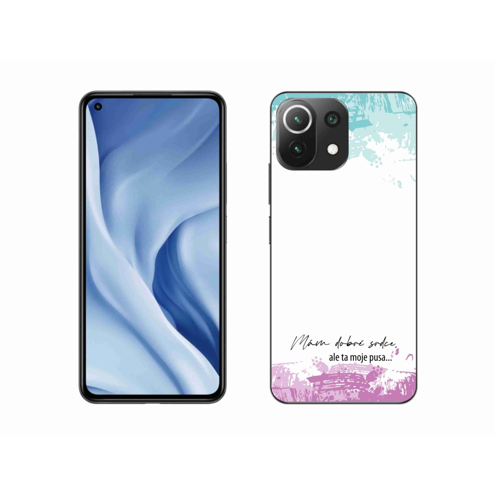 Gelový kryt mmCase na Xiaomi 11 Lite 5G NE - vtipný text 3 bílé pozadí