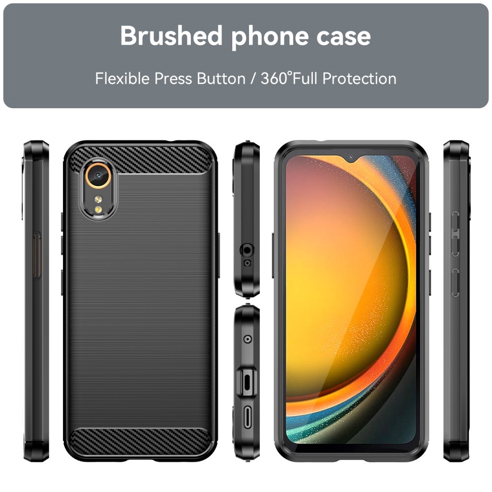 Carbon odolný gelový obal na Samsung Galaxy Xcover 7 - černý