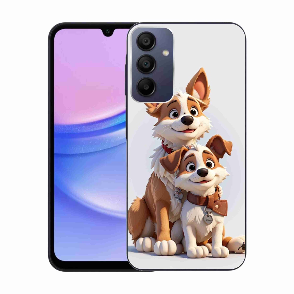 Gelový kryt mmCase na Samsung Galaxy A15 4G/5G - kreslení psi