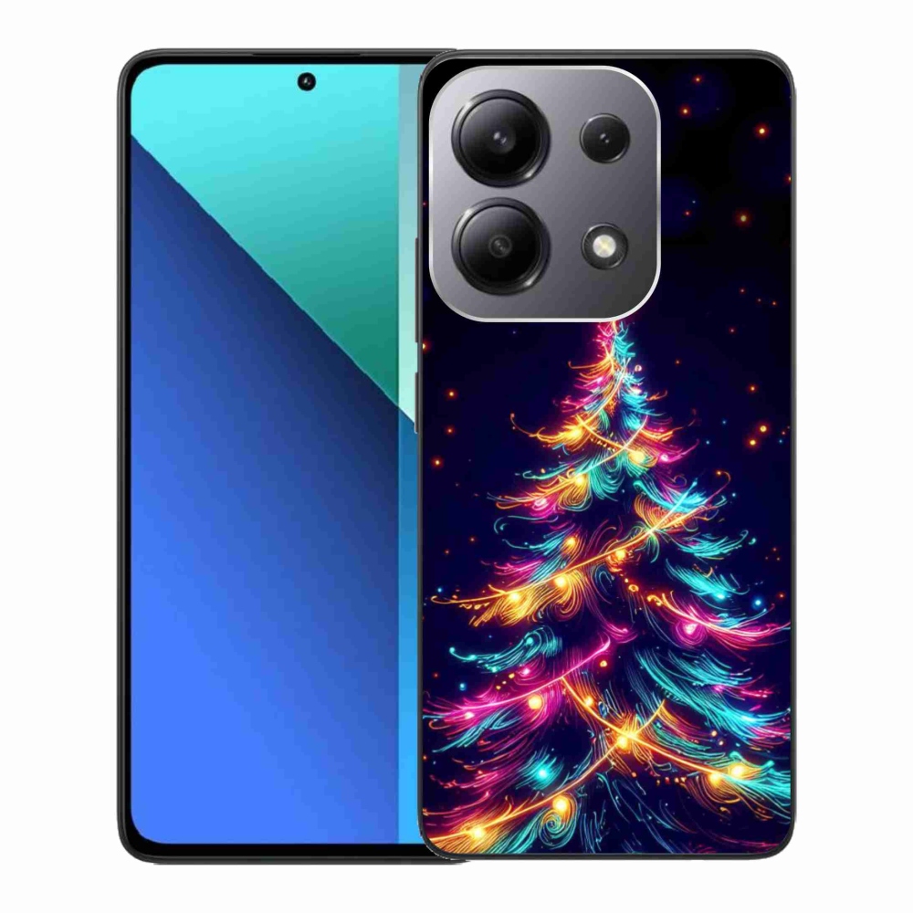 Gelový kryt mmCase na Xiaomi Redmi Note 13 - neonový vánoční stromek