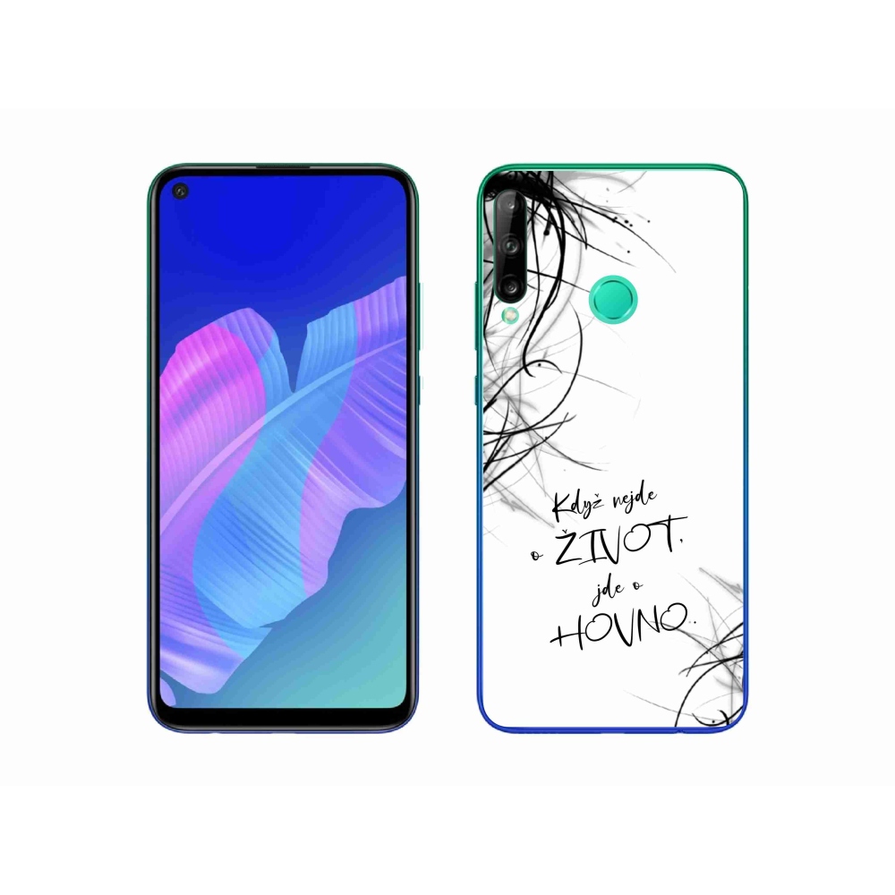 Gelový kryt mmCase na Huawei P40 Lite E - vtipný text 16 bílé pozadí