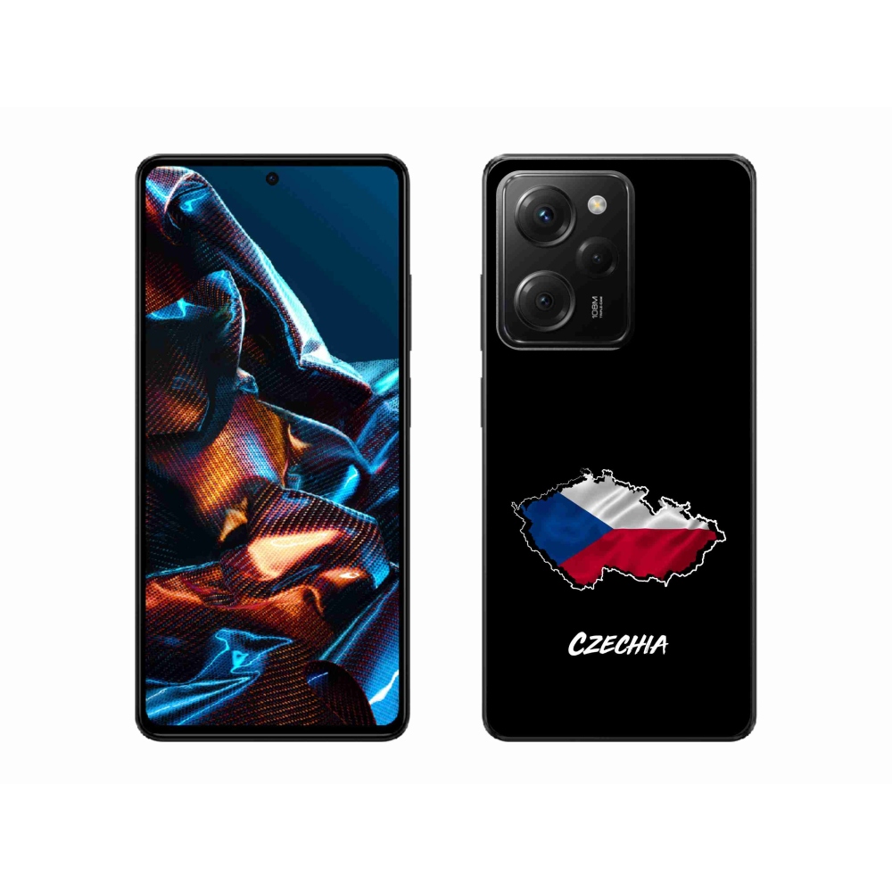 Gelový kryt mmCase na Xiaomi Poco X5 Pro 5G - Czechia černé pozadí