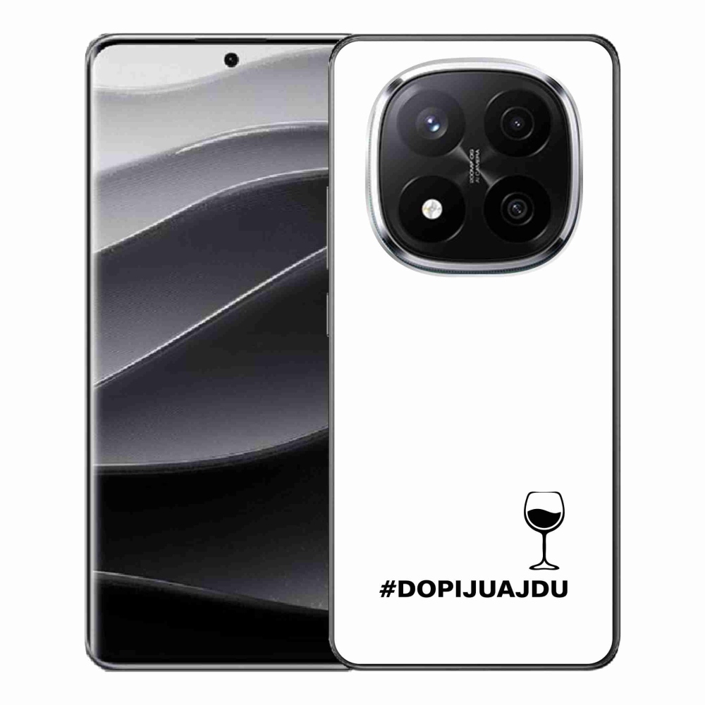 Gelový kryt mmCase na Xiaomi Redmi Note 14 Pro+ 5G - vinný motiv bílé pozadí