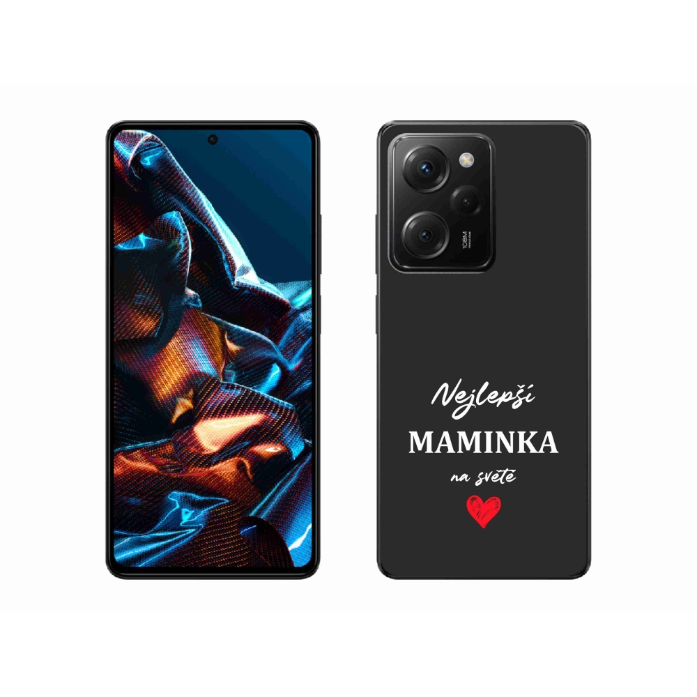 Gelový kryt mmCase na Xiaomi Poco X5 Pro 5G - nejlepší maminka 1 černé pozadí