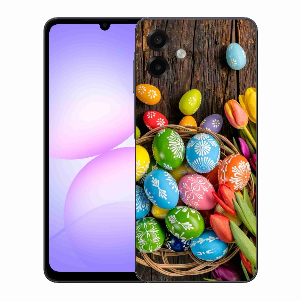 Gelový kryt mmCase na Samsung Galaxy A07 4G - velikonoční vajíčka